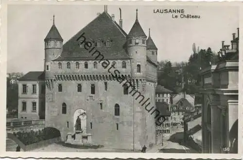 Lausanne - Le Chateau - Foto-AK gel. 1938