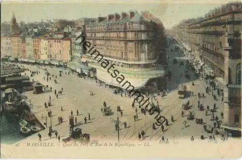 Marseille - Quai du Port et Rue de la Republique