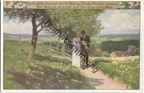 Paul Hey - Volksliederkarte Nr. 89 - Jed's Jahr kommt der Frühling - Künstlerkarte 20er Jahre