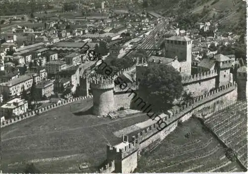 Bellinzona - veduta aerea - Foto-Postkarte