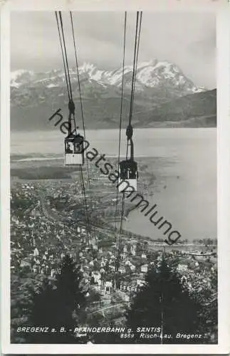 Bregenz - Pfänderbahn gegen Säntis - Foto-Ansichtskarte