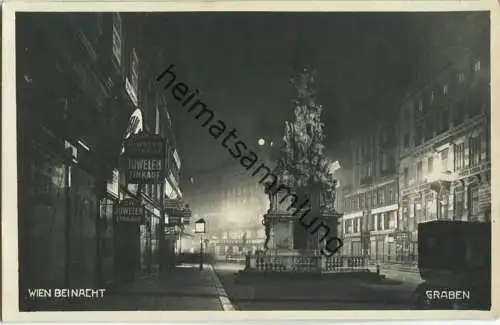 Wien - Graben - Nacht - Foto-Ansichtskarte