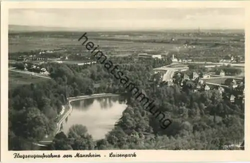 Mannheim - Luisenpark - Foto-Ansichtskarte - Flugzeugaufnahme - Verlag Badisch-Pfälzische Flugbetrieb AG Mannheim