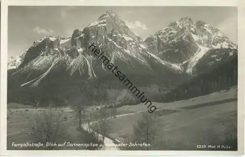 Fernpaßstraße - Sonnenspitze - Schrofen - Foto-Ansichtskarte