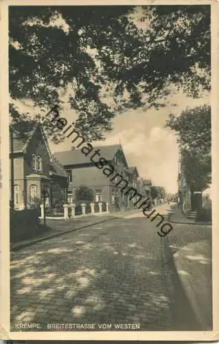 25361 Krempe - Breitestrasse vom Westen - Verlag Ernst Strath Krempe - Bahnpost