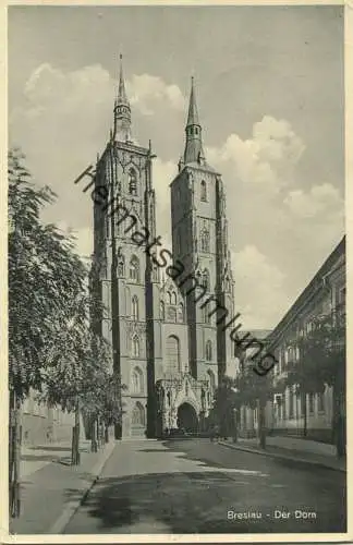 Breslau - der Dom - Verlag A. Bröse Breslau - gel. 1937