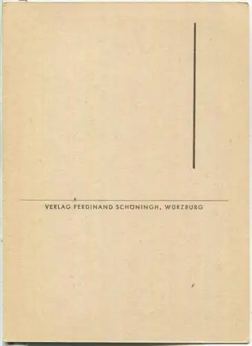 Würzburg - Stift Haug nach dem Brand 1945 - Verlag Ferdinand Schöningh Würzburg - Ansichtskarte Großformat