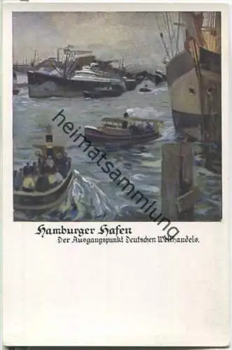 Deutsche Turnerschaft - Hamburg - Hafen - signiert Otto Amtsberg