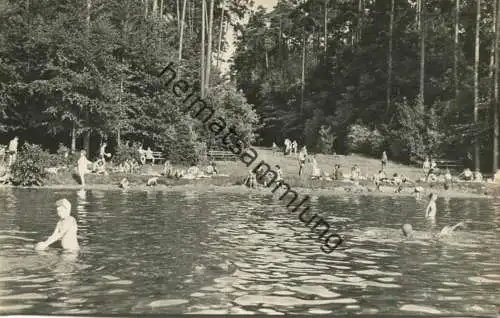 Neuglobsow - Badestrand am Stechlinsee - Foto-AK 60er Jahre - Verlag PGH Rotophot Bestensee