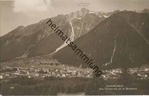 Chamonix - Vue Générale et le Brévent - Edition Perrochet & David La-Chaux-de-Fonds