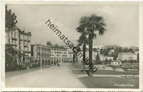 Paradiso - Quai - Foto-AK - Ediz. Foto W. Schüpbach Lugano - gel. 1950