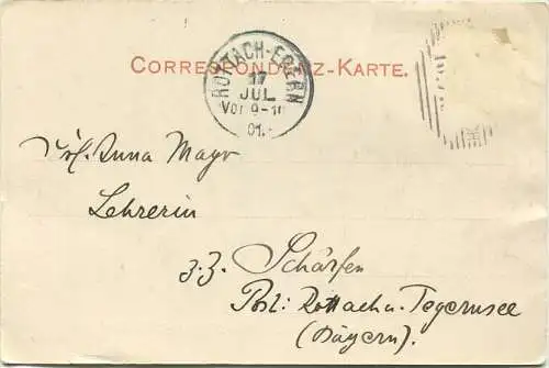 Dürren-See mit Monte Christallo - Ampezzo-Thal - Verlag Fränzl & Co. München gel. 1901