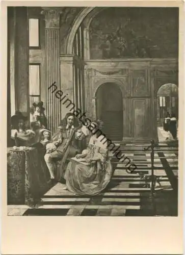 Pieter de Hooch - Musizierende Gesellschaft in der Vorhalle eines vornehmen Hauses - Leipzig - Museum der bildenden Küns