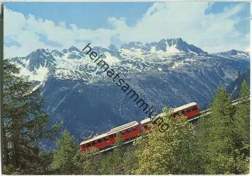 Chamonix - Mont Blanc - Le train menant au Montenvers - Ansichtskarte Großformat