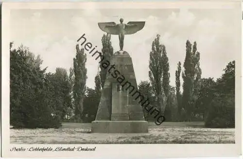 Berlin - Lichterfelde - Lilienthal-Denkmal - Foto-Ansichtskarte - Verlag Kunst und Bild Berlin