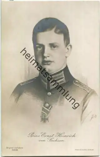 Prinz Ernst Heinrich von Sachsen - geb. 9. 12. 1895 - Verlag Photochemie Berlin