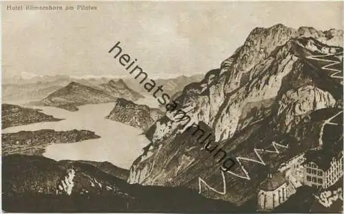 Hotel Klimsenhorn am Pilatus - Kunstverlag E. Goetz Luzern 20er Jahre