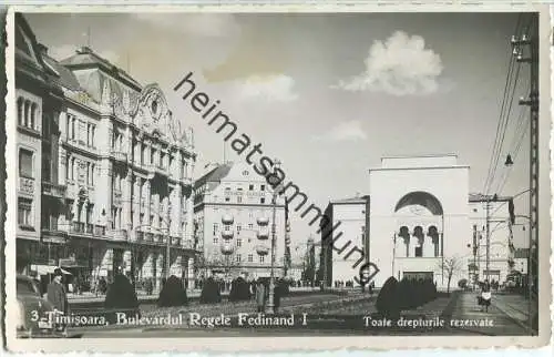 Timisoara - 1941 - Bulevardul Regele Ferdinand I. - Foto-Ansichtskarte