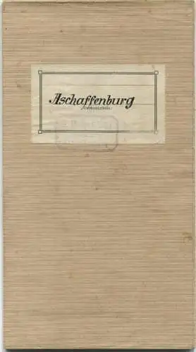 Aschaffenburg  - Standortkarte 1:100'000 - 40cm x 54cm - auf Leinen gezogen - Königlich Topographisches Bureau 1909