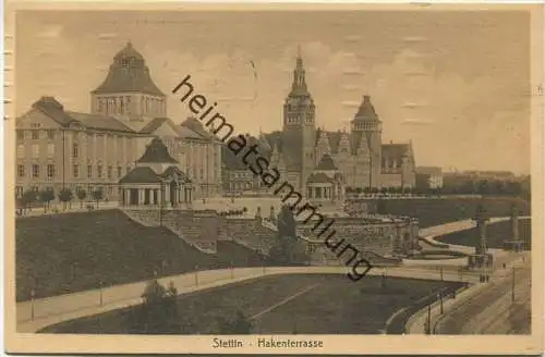 Stettin - Hakenterrasse - Verlag Hermann Saran Stettin gel. 1913