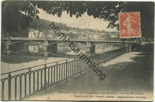 Epinal Nid de Verdure - Aux Templiers - Sous les Marronniers gel. 1918