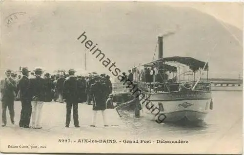 Aix-les-Bains - Grand Port - Debarcadere - Edition Giletta phot. Nice gel. 1903