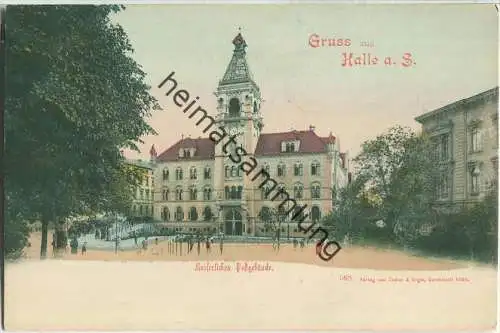 Halle (Saale) - Kaiserliches Postgebäude - Verlag Zedler & Vogel Darmstadt 1898