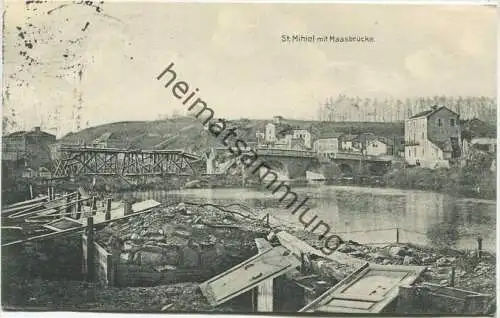 Saint-Mihiel - Maasbrücke - Verlag Schaar & Dathe Trier gel. 1916