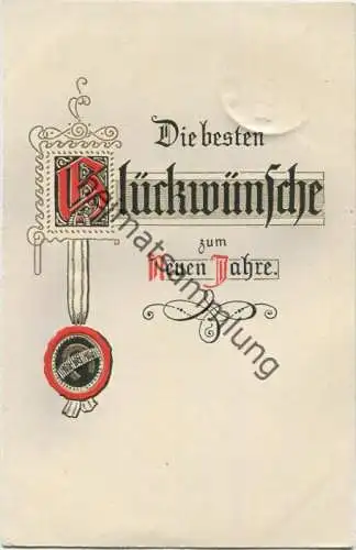 Neujahr - Prägedruck - Feldpost gel. 1916