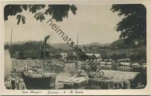 Laveno - Lago Maggiore - Il Porto - Fotografia - Foto-AK - Ediz. A. Traldi Milano