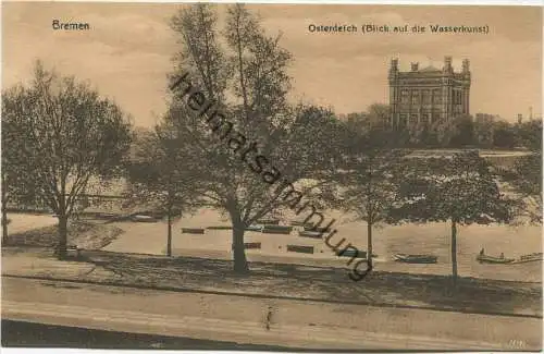 Bremen - Osterdeich - Blick auf die Wasserkunst - Verlag Alb. Rosenthal Bremen