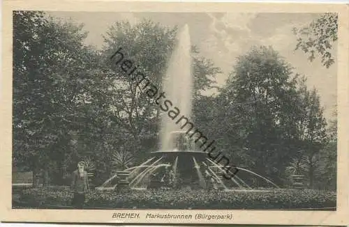 Bremen - Bürgerpark - Markusbrunnen - Verlag von Alb. Rosenthal Bremen