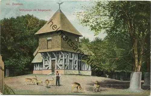 Bremen - Wildgehege im Bürgerpark - Verlag von Alb. Rosenthal Bremen