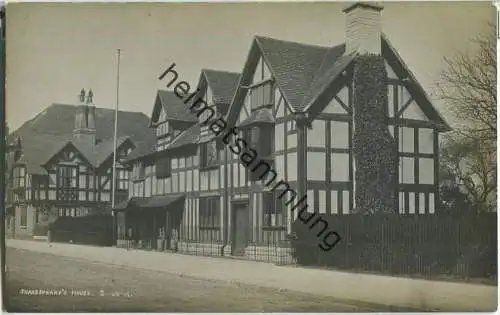 Stratford-upon-Avon - Shakespeare's House - Foto-Ansichtskarte ca. 1910