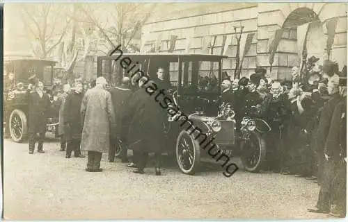 Stafford - Begrüßung des Königs durch den Bürgermeister am 23. November 1907 - Foto-Ansichtskarte