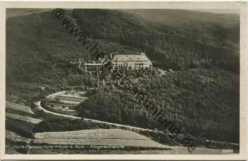 Lohr - Maria-Theresia Heim - Fliegeraufnahme - Foto-AK - Verlag Aero-Express Leipzig