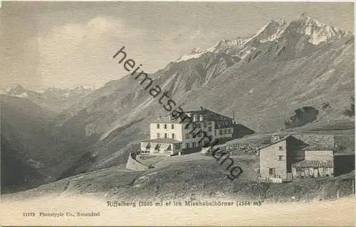 Riffelberg et les Mischabelhörner - Phototypie Co. Neuchatel ca. 1910