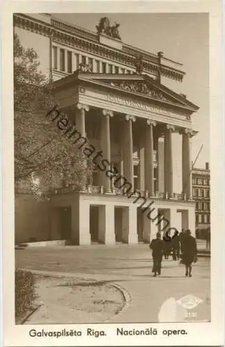 Riga - Nacionala Opera - Foto-AK 40er Jahre