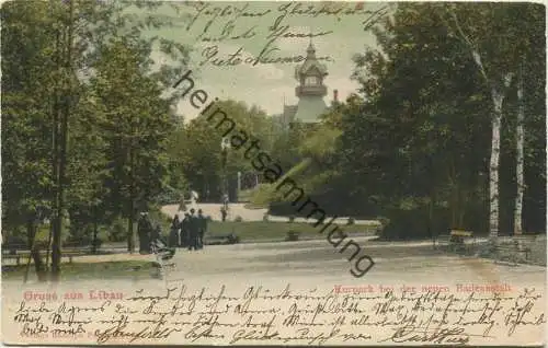 Liepaja - Libau - Kurpark bei der neuen Badeanstalt - Verlag Rudolf Puhze Libau gel. 1904