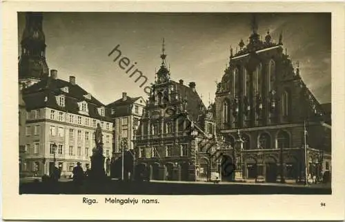 Riga - Melngalvju nams - Foto-AK 30er Jahre