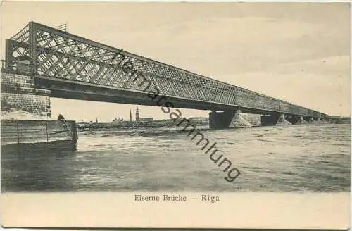 Riga - Eiserne Brücke - Verlag Hebensperger & Co. Riga 20er Jahre