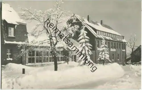 Frauenwald - FDGB-Ferienheim im Winter - Foto-Ansichtskarte - Verlag VEB Bild und Heimat Reichenbach