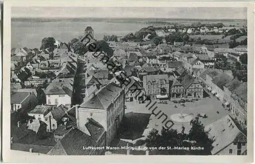 Waren - Blick von der St. Marien Kirche - Verlag R. Lederbogen Karl-Marx-Stadt