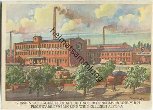 Hamburg-Altona - Grosseinkaufs-Gesellschaft Deutscher Konsumvereine M.B.H - Fischwarenfabrik und Weinkellerei