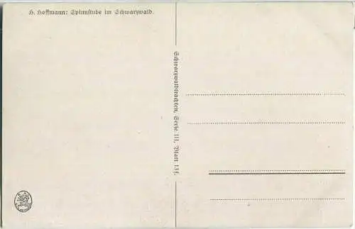 H. Hoffmann - Spinnstube im Schwarzwald - Schwarzwaldtrachten - Verlag Edm. von König Heidelberg