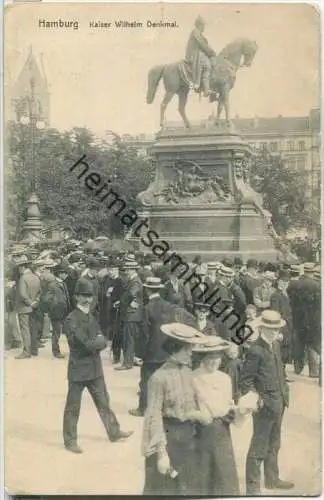 Hamburg - Kaiser Wilhelm Denkmal - Verlag Knackstedt & Näther Hamburg ca. 1900