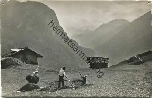 Les foins a la Forclaz - Val d' Herens - Foto-AK - Verlag E. Gyger Adelboden