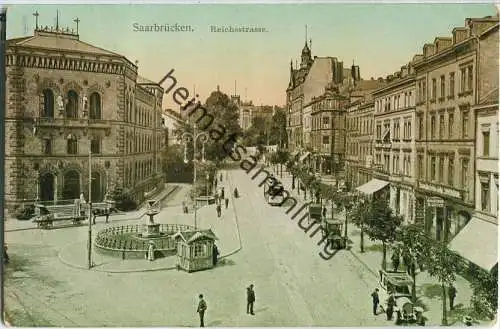 Saarbrücken - Reichsstraße - Straßenbahn - Verlag Karl Braun & Co Berlin