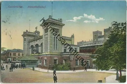 Saarbrücken - Bahnhof - Verlag Emil Hartmann Strassburg