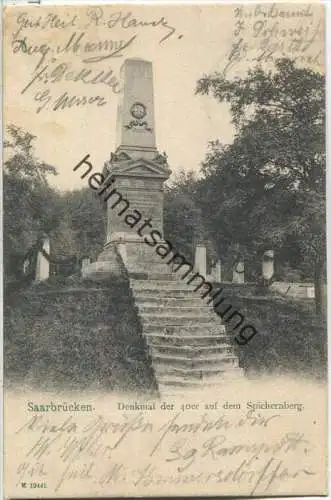 Saarbrücken - Denkmal der 40er auf dem Spichernberg - Verlag Lautz & Balzar Darmstadt